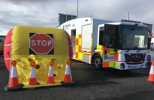 New Inflatable Barriers to Protect Road Workers